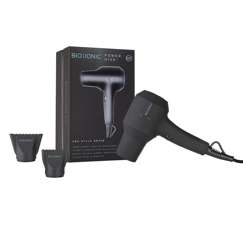 Bio Ionic PowerDiva Pro Speed Hair Dryer, Blow Dryer with Adjustable Heat & Speed, Professional Hair Styling Tool for Fast, Frizz-Free Hairstyles, Cool Shot, Compact for Travel, 1875W - Image 4